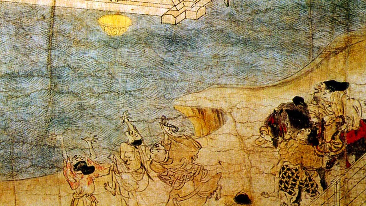 信貴山縁起絵巻 飛倉のシーン